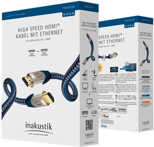 Кабель HDMI Inakustik Premium, 0.75 м фото 2