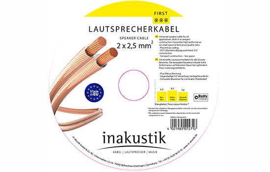 Новый акустический кабель Inakustik First - уже в России!