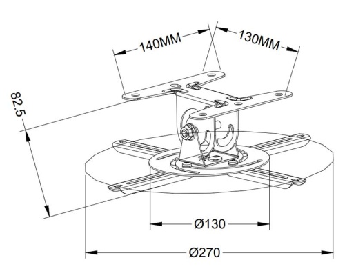 Крепление для проектора Wize WP-S фото 2