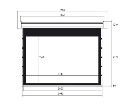 Экран Kauber InCeiling Tensioned BT Cinema 152x270 Clear Vision фото 3