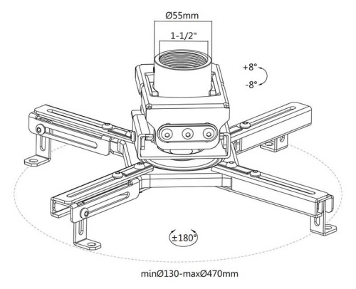 Крепление для проектора Wize Pro PR24A фото 2