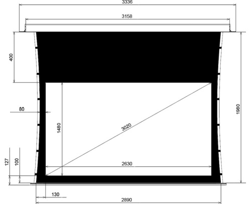 Экран Lumien Master Recessed Tensioned Control 198x289 Matte White фото 3