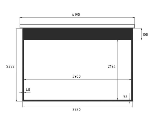 Экран Lumien Cinema Control 236x398 Matte White FiberGlass (титан) фото 5