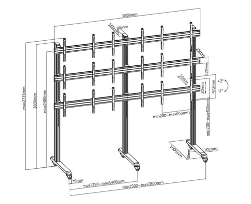 Стойка Wize VWM3X3-55 фото 2