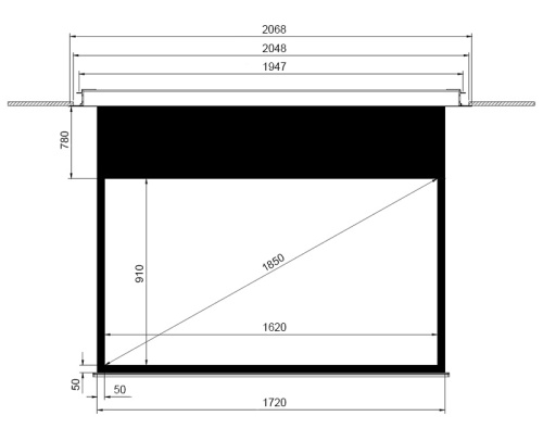 Экран Lumien Master Recessed Control 174x172 Matte White FiberGlass фото 3