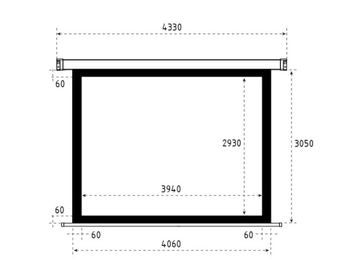 Экран ViewScreen Breston 406x305 Matte White фото 3