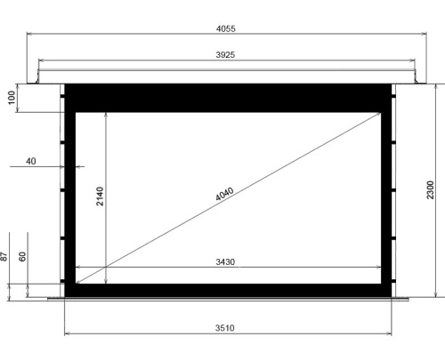 Экран Lumien Master Recessed Tensioned Control 230x351 Matte White фото 3