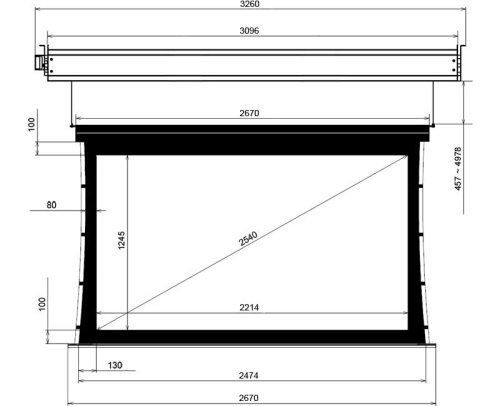 Экран Lumien Master Wire Control 145x247 Matte White фото 2