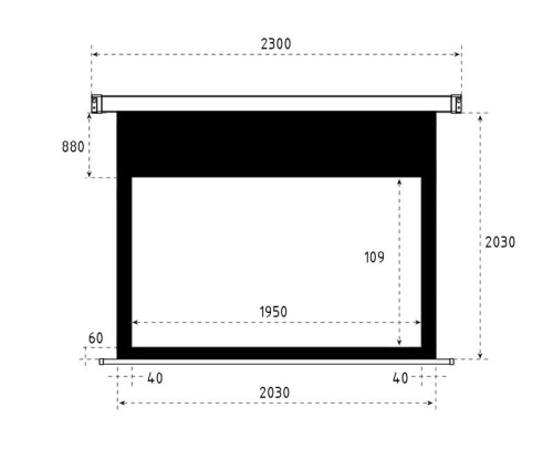 Экран ViewScreen Breston 203x203 (16:9) Matte White фото 3